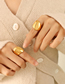 Fashion Golden Ring Titanium Steel Gold-plated Geometric Ring