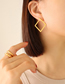 Fashion Golden Large Earrings Titanium Steel Diamond Earrings