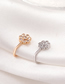 Fashion Silver Color Copper Zirconium Flower Perforated Nose Ring