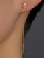 Fashion Gold Pure Copper Diamond Geometry Puncture Ear