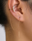 Fashion Gold Pure Copper Geometric Puncture Ear