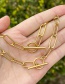 Fashion Golden 60cm Titanium Steel Ot Buckle Necklace