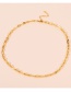 Fashion Golden 60cm Titanium Steel Geometric Chain Necklace
