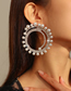 Fashion Gold Alloy Inlaid Round Earrings