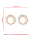 Fashion Gold Alloy Inlaid Round Earrings