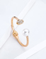 Fashion Gold Alloy Diamond Pearl Bracelet Opening