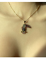 Fashion Woodpecker Copper And Diamond Woodpecker Circle Necklace