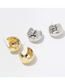 Fashion Silver Pure Copper Geometric Stud Earrings