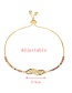Fashion Gold Copper-inlaid Zirconium Butterfly Bracelet