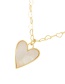 Fashion Golden-2 Copper Inlaid Zirconium Shell Love Necklace
