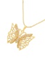 Fashion Gold Copper Inlaid Zirconium Butterfly Necklace