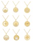 Fashion Golden-6 Copper Inlaid Zirconia Irregular Necklace