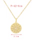 Fashion Golden -4 Copper Inlaid Zirconia Irregular Necklace