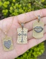 Fashion Gold-4 Bronze Zirconium Cross Necklace