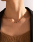 Fashion Gold Alloy Inlaid Geometry Necklace
