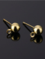 Fashion Gold 5mm (excluding Ear Plugs) Copper Gold Plated Color Preservation Beanie Stud Earrings