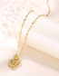 Fashion Gold Titanium Steel Set With Zirconium Swan Necklace