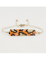 Fashion Beige Rice Bead Woven Leopard Bracelet