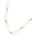 Fashion Gold Alloy Irregular Pearl Pendant Double Layer Necklace