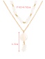 Fashion Gold Alloy Irregular Pearl Pendant Double Layer Necklace