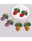 Fashion Turmeric Alloy Diamond Fruit Stud Earrings