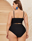 Fashion Black Polyester Mesh See-through Swimsuit