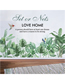 Fashion 30*90cmx2 Pieces Into Bags Pvc Green Leaf Plant Wall Sticker