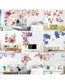 Fashion Ks6724-25x70cmx2 Pieces Into Bag Pvc Peony Flower Self Adhesive Wall Sticker