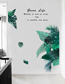 Fashion 58*90cm Pvc Green Leaf Wall Sticker