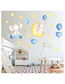 Fashion 30*90cm Pvc Baby Elephant Moon Wall Sticker