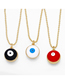Fashion Red Copper Drop Oil Eye Necklace