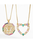 Fashion A Copper And Diamond Geometric Circle Necklace