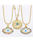 Fashion C Bronze Diamond Oil Eye Necklace