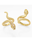 Fashion A Brass Gold Plated Serpent Ring With Diamonds