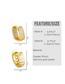 Fashion C Brass Inset Zirconium Geometric Earrings