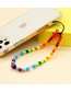 Fashion Color Gradient Crystal Glass Beaded Phone Bracelet