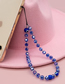 Fashion Blue Crystal Crystal Beads Glass Eye Beads Beaded Phone Chain