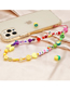 Fashion Qt-k210287a Square Alphabet Beads Faceted Crystal Beaded Bow Soft Ceramic Phone Bracelet