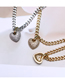 Fashion Gold 45cm Bronze Zirconium Heart Necklace