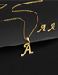Fashion Y Stainless Steel 26 Letter Stud Necklace Set