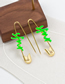 Fashion Gold Alloy Alphabet Pin Stud Earrings