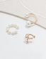 Fashion Gold Alloy Pearl Earring Set