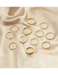 Fashion Gold Alloy Geometric Ring Set