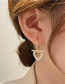 Fashion Gold Alloy Diamond Heart Earrings