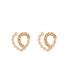 Fashion Gold Alloy Diamond Pearl Stud Earrings
