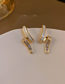 Fashion Gold Alloy Diamond Geometric Twist Stud Earrings