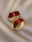 Fashion Gold Alloy Geometric Double Curved Stud Earrings