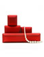 Fashion Red Led Light Box Pendant Box Plastic Geometric Led Jewelry Box (with Electronics)