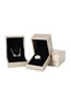 Fashion Black Brushed Leather Case Ring Case Brushed Leather Geometric Jewelry Box