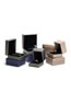 Fashion Black Brushed Leather Box With Tote Bag Pu Brushed Geometric Jewelry Box